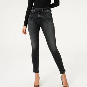 SOLD-Good American Jeans High Waisted, High Rise Dark Denim Women's Sz 6/28 NWOT